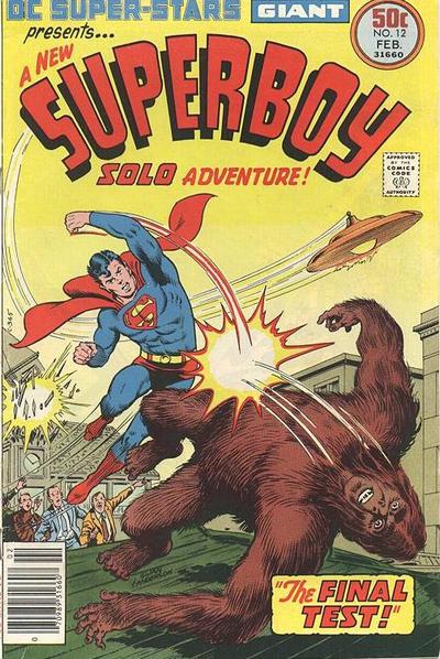 Superman assaulting bigfoot